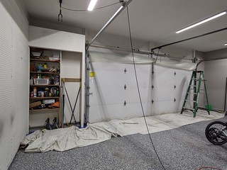 Taped off to paint the last couple walls