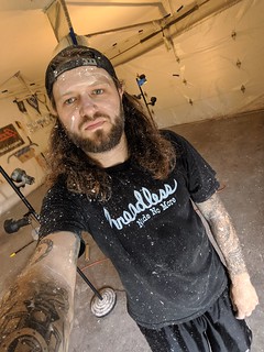 Painting ceilings with a roller is messy