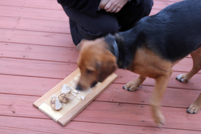 Snatchin a piece and running