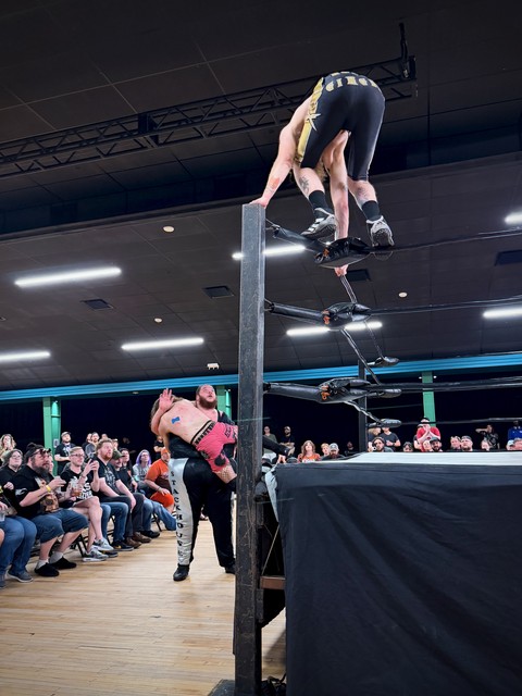 Gary Jay off the ropes