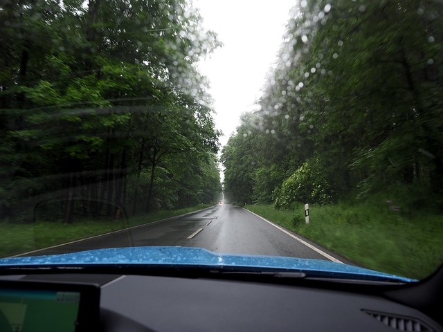 A rainy day driving outta Munich