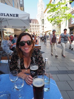 Havin a Paulaner at a beer hall in Marienplatz