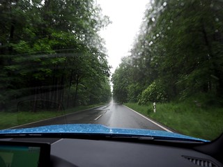 A rainy day driving outta Munich
