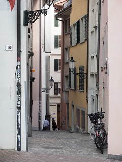 The pedestrian streets of Zurich