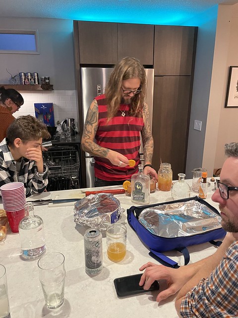 Makin an old fashioned with the chicken cock