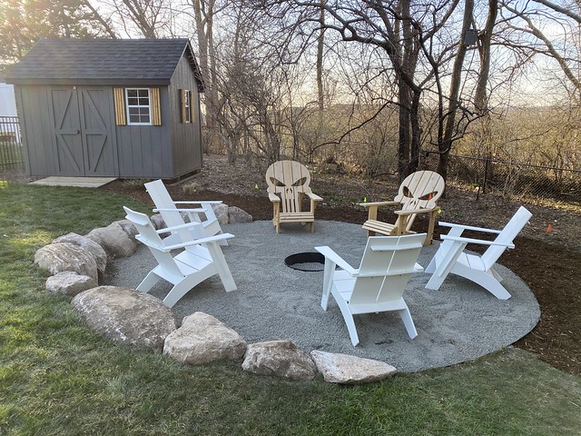 Chairs in place. Ready for our first fire.