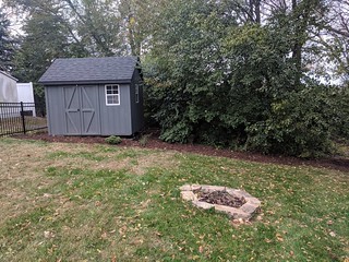 Edged all the way to the shed