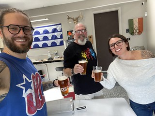 Havin a pint of homebrew