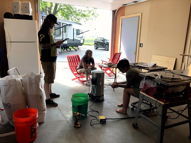 Waiting for the temp to come up. It is not fast with the grainfather.