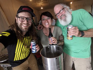 Homebrew - It's always a good idea to enjoy some beer while brewing some beer... and take a selfie