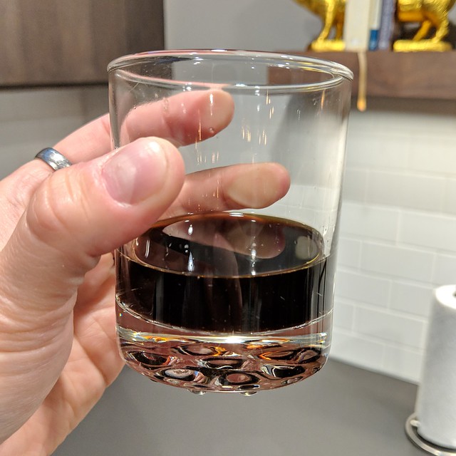 First pour after fermentation