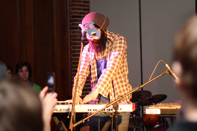 Jayve with a Bunny Mask on?