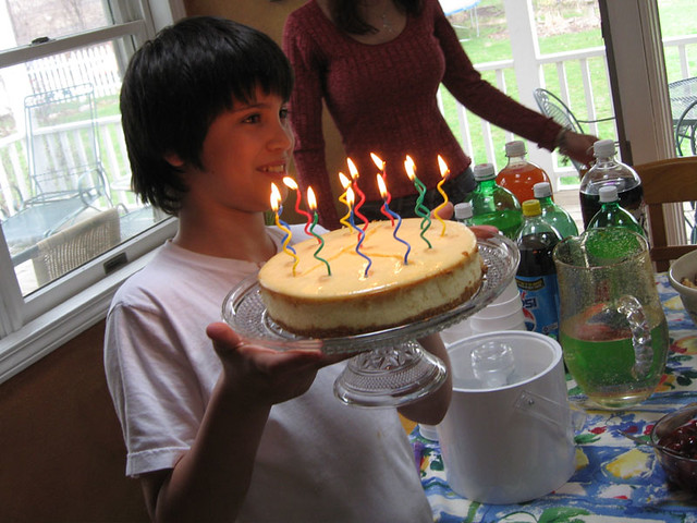Gabe and his cheesecake
