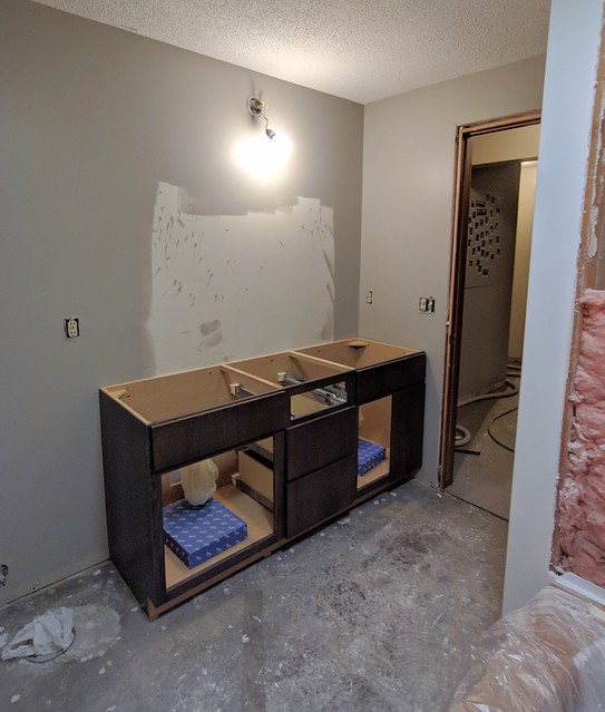 Walls painted. New vanity set