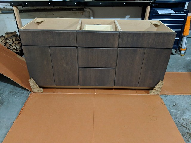 The new vanity arrives