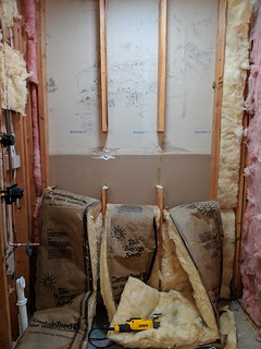 Decided to cut in a big ol shower shelf