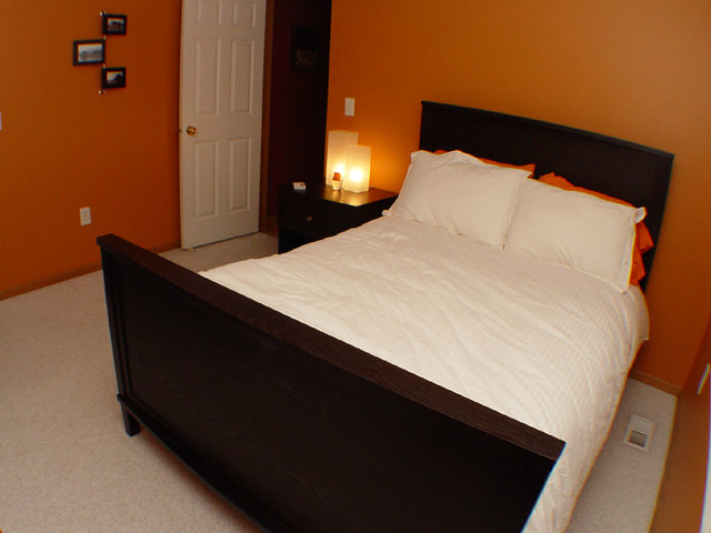 Bed, Night Stand, and Frame