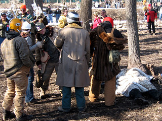 The guy in white fur was done by 2 pm.