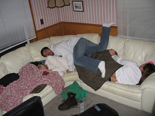 Nathan D - Nathan sleeping on the sleepers