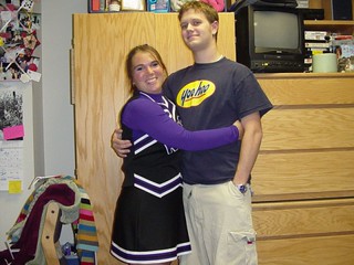 Kari in her sweet cheerleading costume