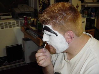 Kevi getting painted up