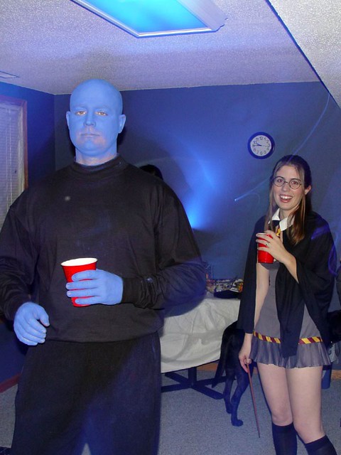 Blue Man and Amy