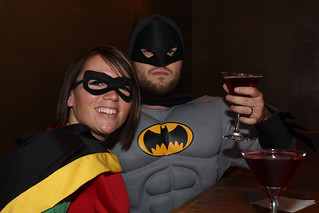 Drinks - Batman and Robin having martinis