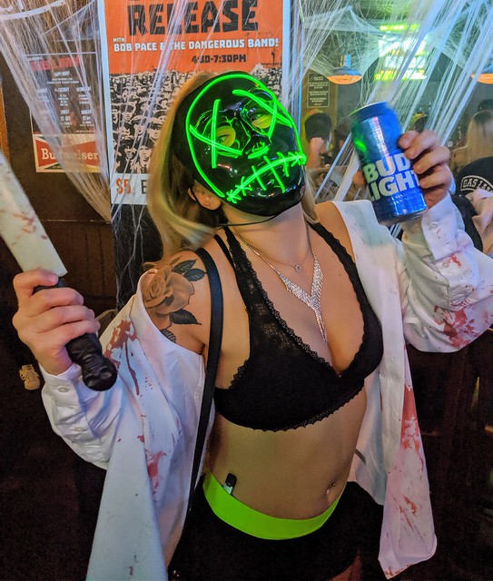 This girl had a crazy mask