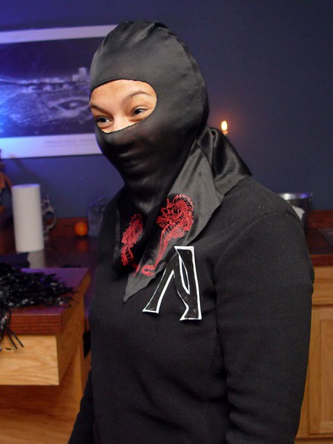 Scary Ninja Cheerleader Face