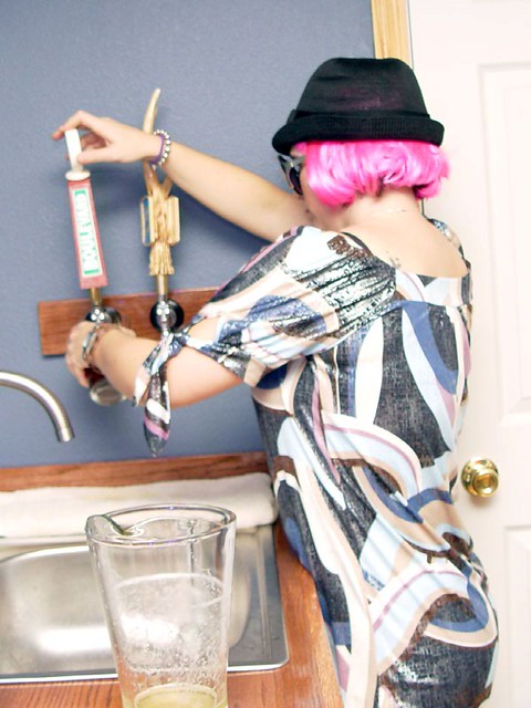 Britney Spears getting a beer