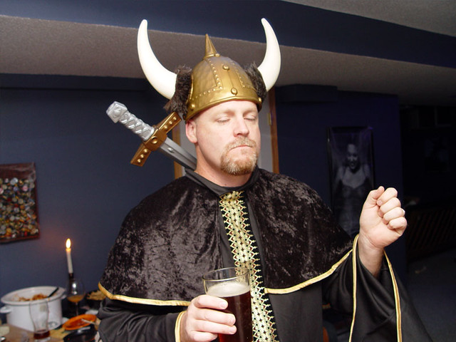 I let him borrow my robe from last year