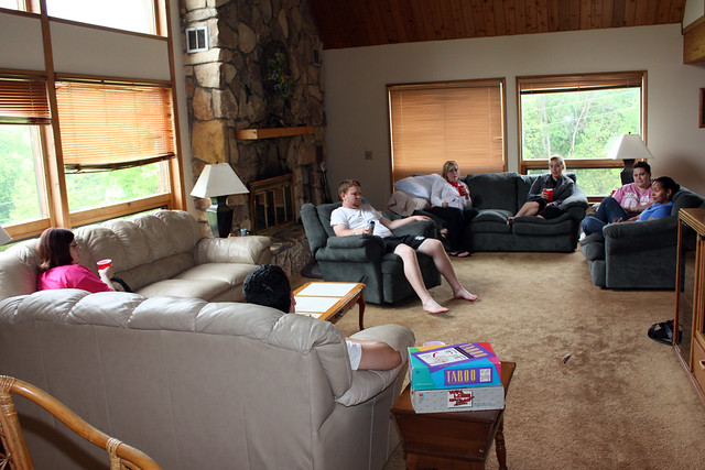 I love that there are already drinks in hand.