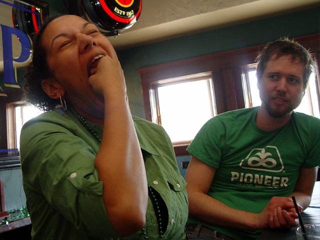 Drea trying to get her fist in her mouth