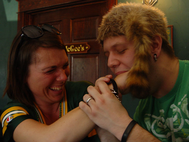 Putting Kari's fist in my mouth