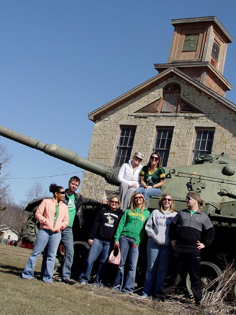 Our group with a tank
