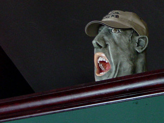 A weird geen face at the Irish Pub