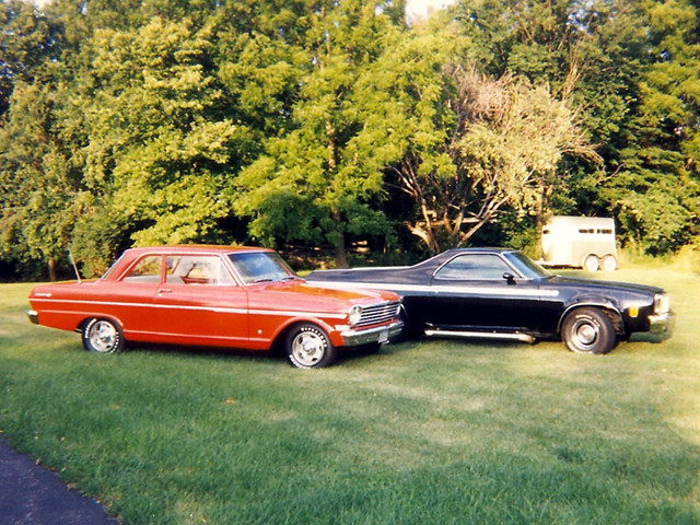 My Nova and Greg's El Camino SS