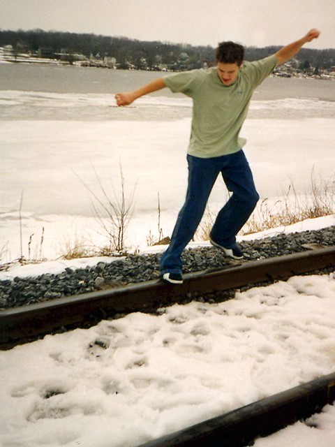 Soaping in the tracks in front of my house