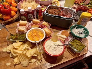 Cullen and Alissa brought a mini hotdog charcuterie board