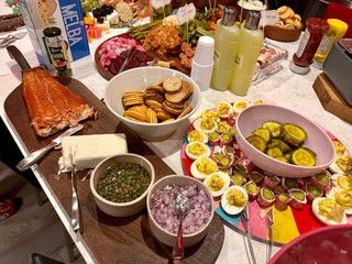 Home smoked salmon and pickles