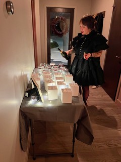 Pouring some champagne for the guests