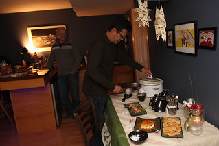 Mathew loadin up on Broccoli soup