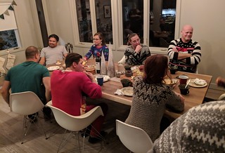 Nathan D - Friends hangin in the dining room