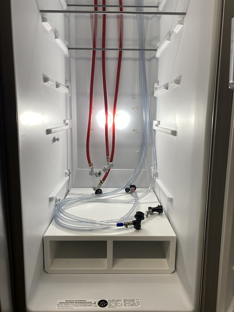 Keg shelf and beer lines