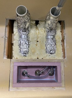 Pipes insulated and lines ran