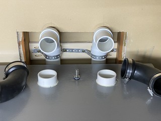 Plumbing cleaned up and test fit