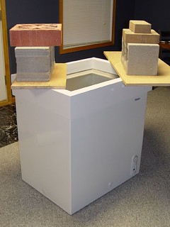 Homebrew - The collar was slightly warped, so I used blocks to weigh it down while the glue dried