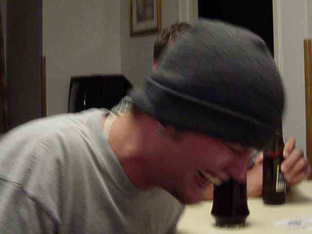 Something happened with a 4 card, and Chuck said something like "what'd you do that for"... I don't know, it was hilarious at the time.