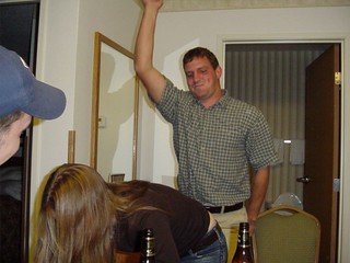 Chuck McGrane - A glass broke, Becky started cleaning, and chuck jumped at the opportunity