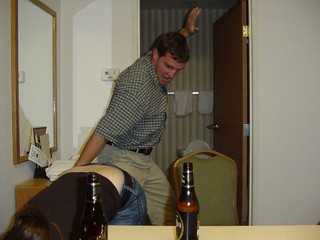 Chuck McGrane - A glass broke, Becky started cleaning, and chuck jumped at the opportunity